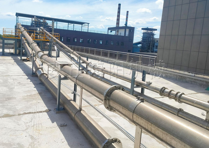 雙酚A管鏈?zhǔn)捷斔蜋C廠家  濰坊管鏈輸送機案例